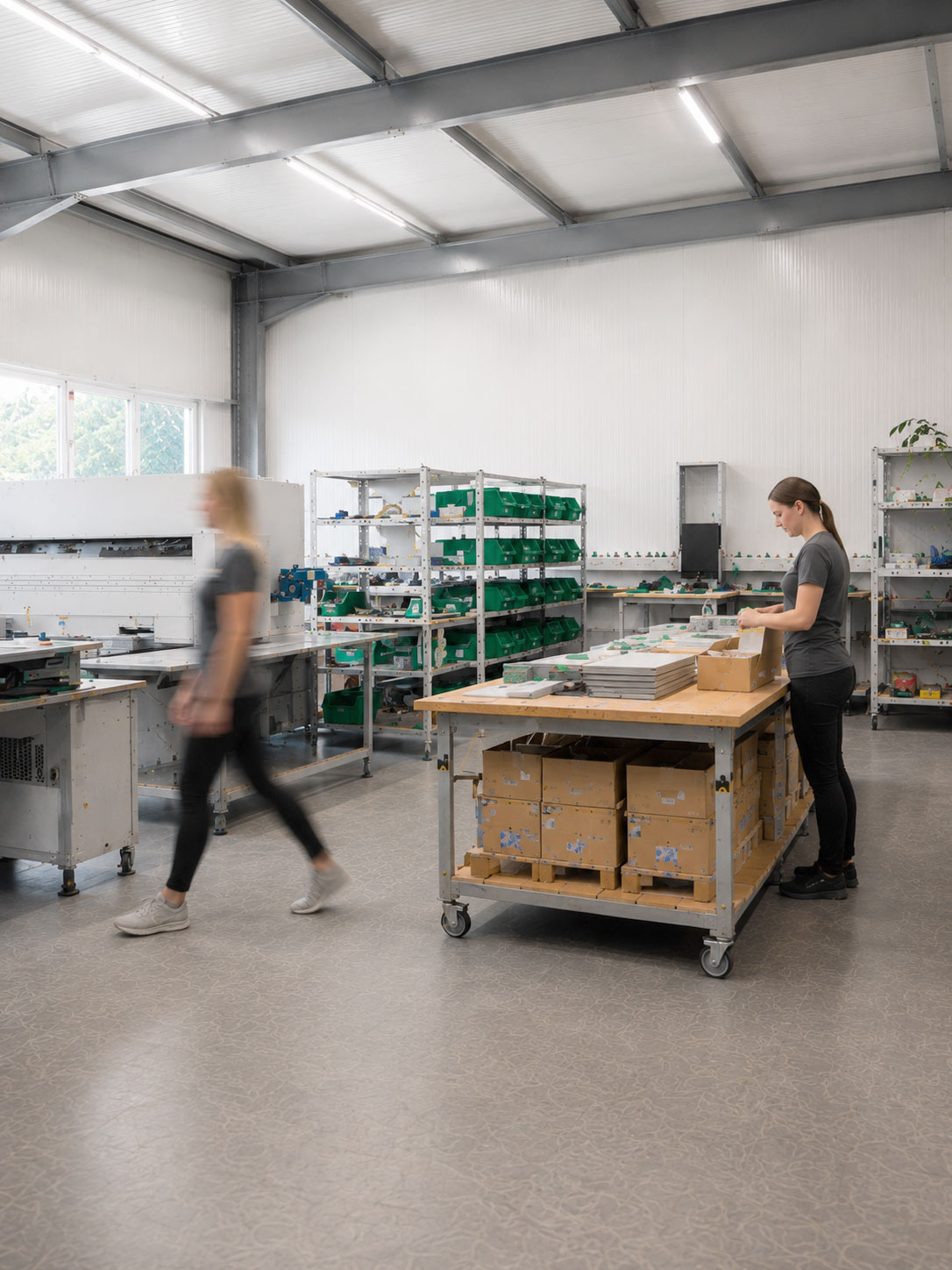 Blick in die tobra-Produktion in Roth im Hunsrück